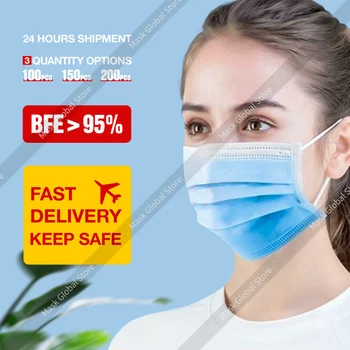 

Breathing Earloops Face Masks Disposable Protection Safety Face Mouth Mask Disposable Protective Flu Mask 3 Layer Filter Mask