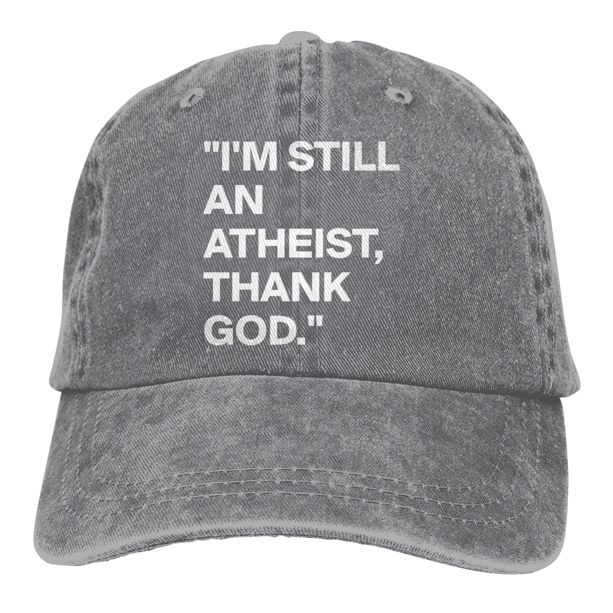 Thank God I'm Atheist Casquette черные унисекс Мужские Женские джинсовые бейсболка с ремешком кепки Регулируемая шляпа для гольфа папа