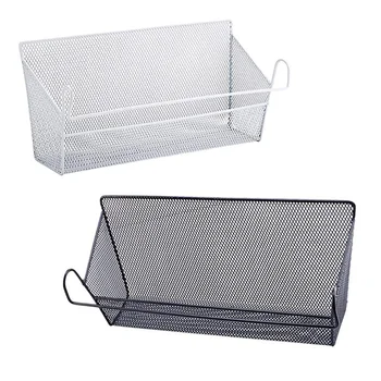 

2Pack Dormitory Bedside Storage Baskets, Mesh Origanizer Caddy for Books Phones Drinks Office Home Table Hanging Organizer Deskt