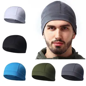 

Soft Summer Outdoor Cycling Running Men Solid Color Elastic Absorb Sweat Cap Hat