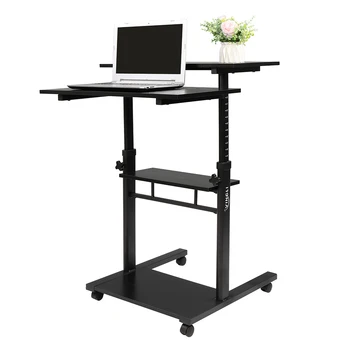 

Standing Lifting Computer Table Office Table Study Table Single Tube Lifting Black [70*70*65.5CM]