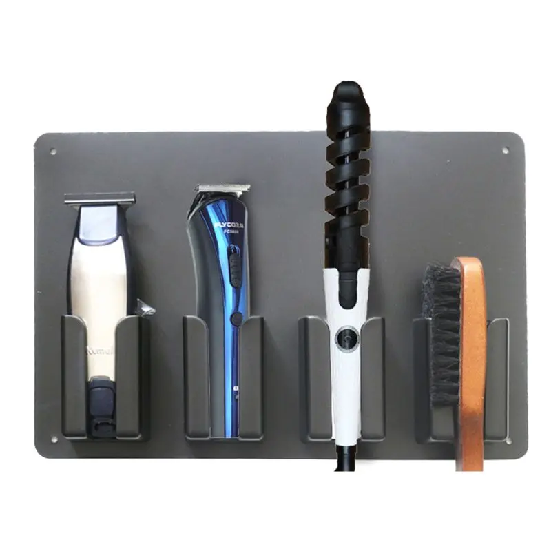  Wall-mounted Barber Hair Clipper Storage Rack Salon Accessories Holder Stand Tool