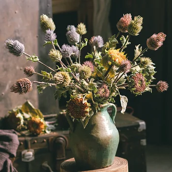 

Handmade Retro Artificial Flower Long Branch Single Simulation Plant Flower Garden Decor Home Living Room Wedding Decoration