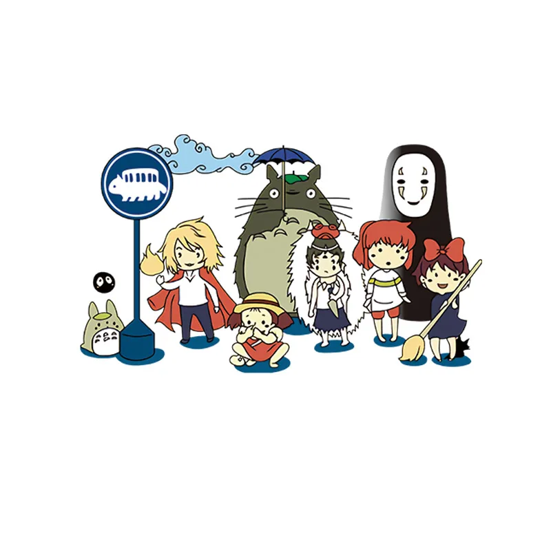 

1pcs Good Quality Patches Printing On Kid Clothes Totoro Thermal Transfer Cookie Monster Icon Badge Applique Heat Transfer Patch