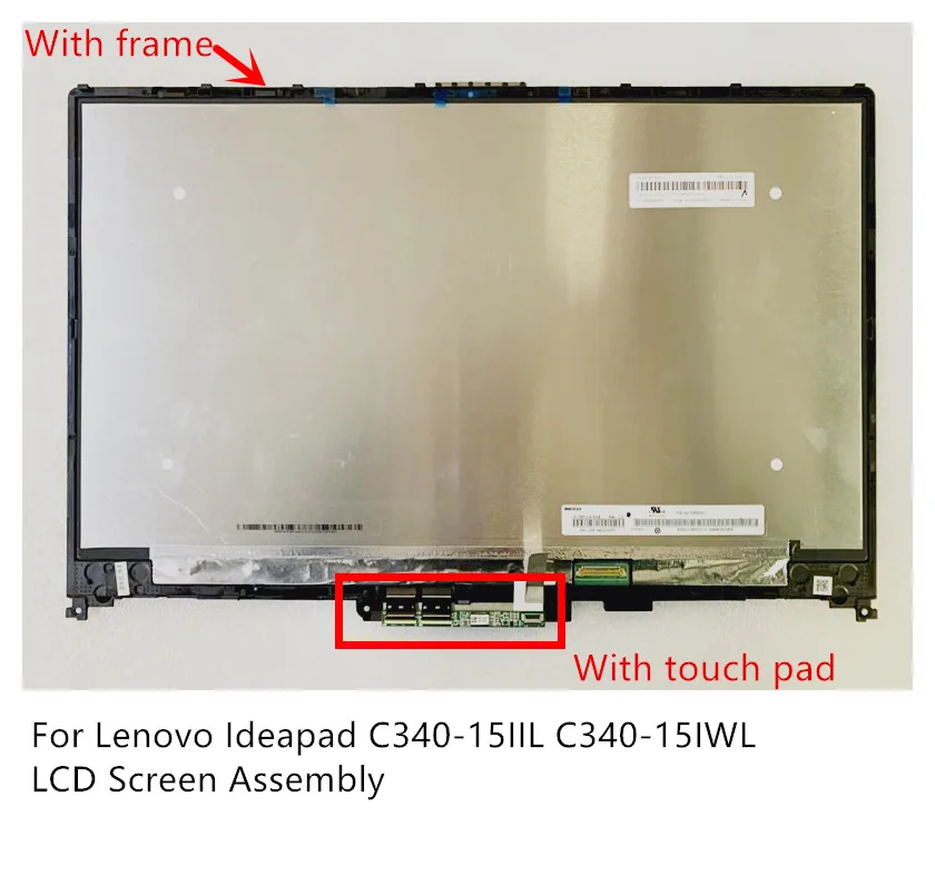  5D10S39566 Replacement 15.6'' FHD 30PIN LCD Touch Screen Assembly with Bezel fit For Lenovo Ideapad