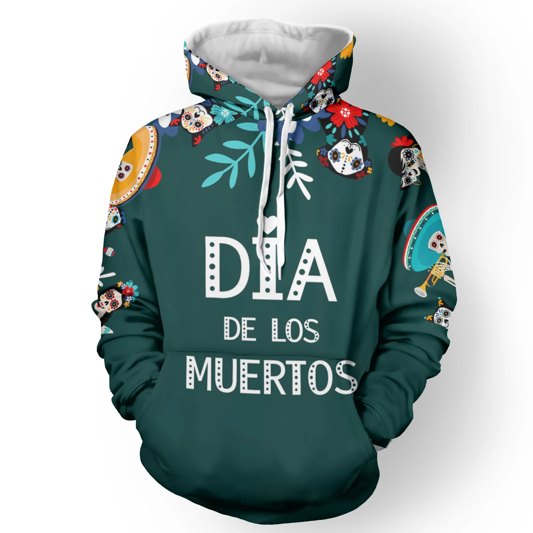 

Men's Pullover Hoodie Sweatshirt 3D Print Skull Pattern Graphic Hooded Holiday Casual Hoodies Sweatshirts Long Sleeve