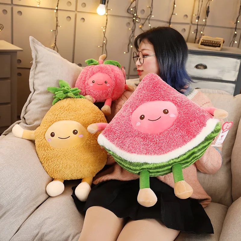 Kawaii, арбуз, вишня, ананас, плюшевая игрушка, плюшевая, милый, мягкий, фруктовый эльф, кукла, веселые детские игрушки, подушка, подарок для девочки-подростка