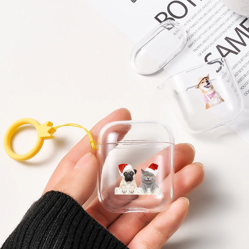 Милый чехол для наушников с животными Apple Airpods противоударный AirPods 2 s защитный