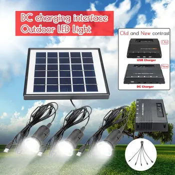 

Outdoor Solar Power Led Lighting Bulb Lamp System Solar Panel Home System Kit 4W 6V Outdoor Solar Power Panel LED Light Lamp