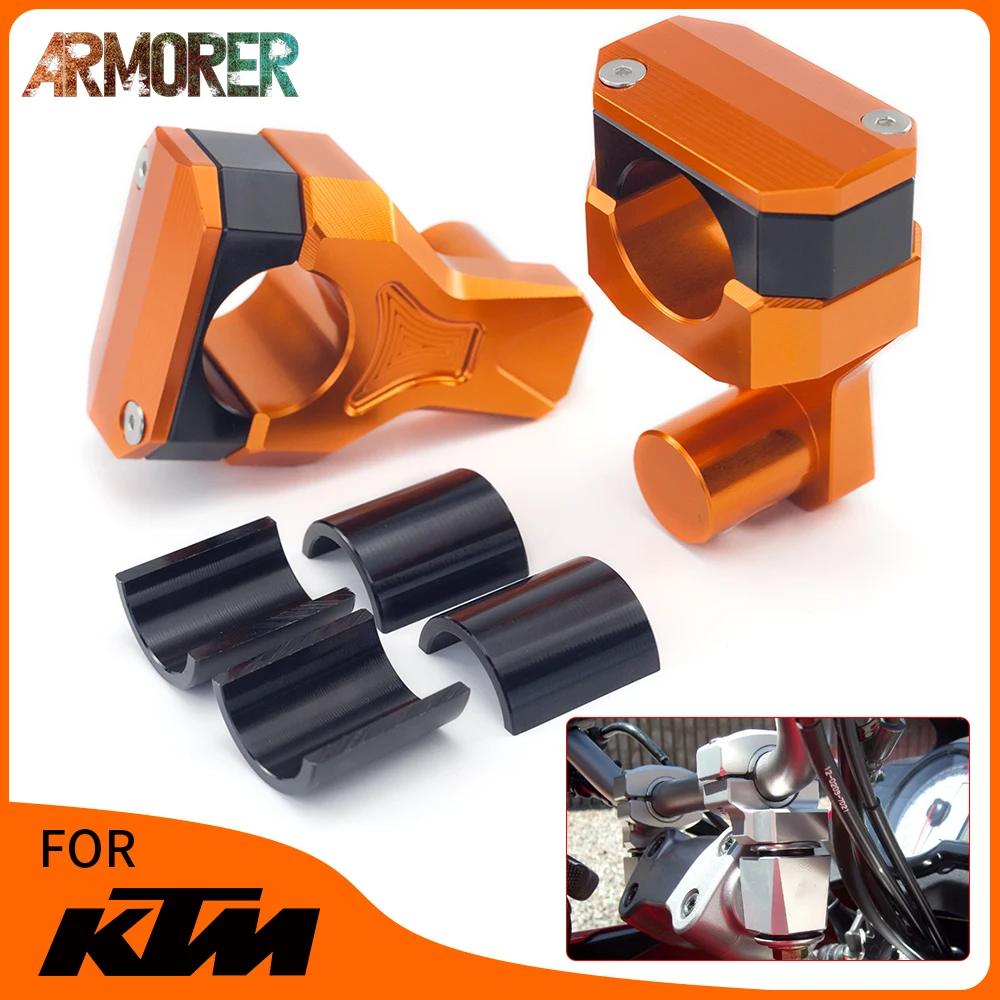 Per Ktm 690 990 Adventure Bmw R1250Gs Adv. Morsetti Per Barra Moto Riser Manubrio Rialzato