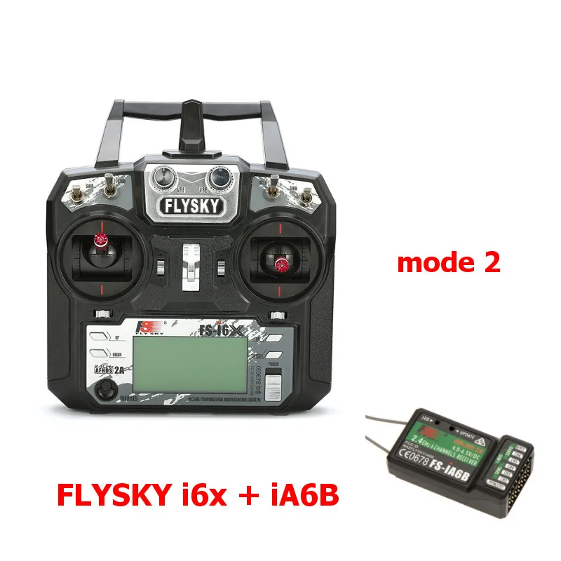 FLYSKY FS-i6X i6X 10CH 2,4 ГГц AFHDS 2A передатчика радиоуправляемой модели к компьютеру с X6B iA6B A8S приемник для RC Qaud небольшой гоночны - Цвет: Mode 2 with IA6B