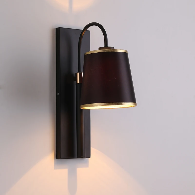 

Nordic style Vintage wall lamp living room Sconce Wall Lights black industrial wind room mirror headlights bedroom bedside lamp