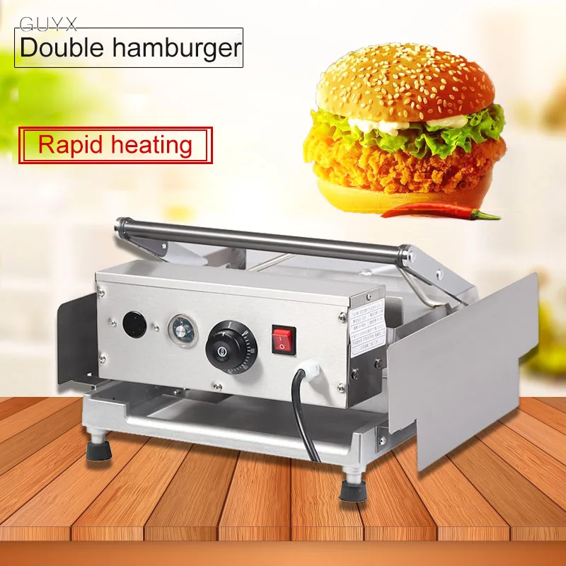 

Double layer Burger maker Commercial Bakery Oven Non-stick Hamburger Baker bun toaster