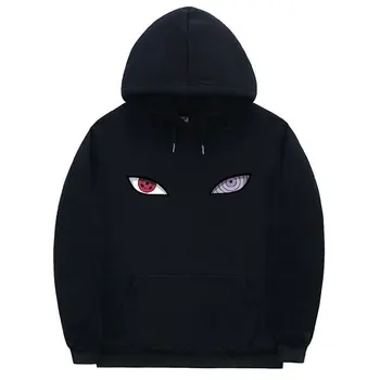 

New listing Harajuku Anime Hoodies top Naruto Uchiha Uzumaki Hatake Eyes printed pullover sweatshirt hip hop streetwear S-3XL