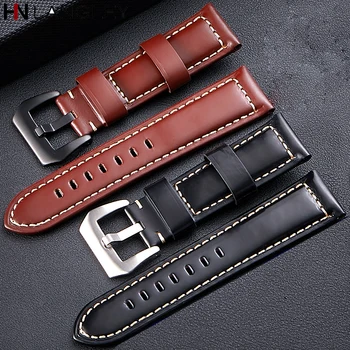 

High Quality Smooth Watch Band for Panerai Style Men's Watch Bands Genuine Leather Business Watchband Strap 20/22/24/26 mm Size