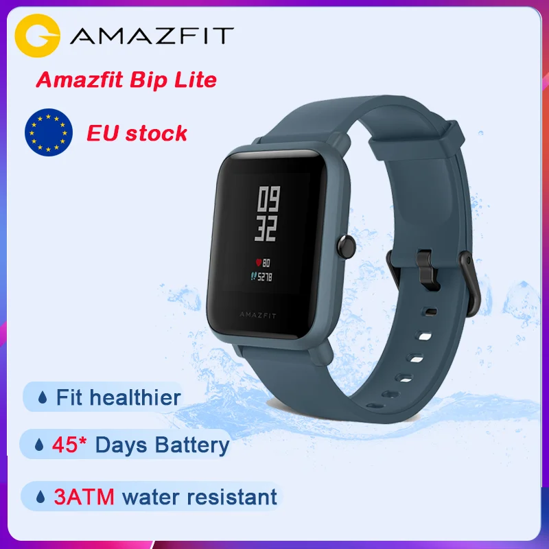 【EU Stock】 2020 оригинальный Amazfit Bip Lite Смарт-часы 45 * дней Срок службы батареи Bluetooth для