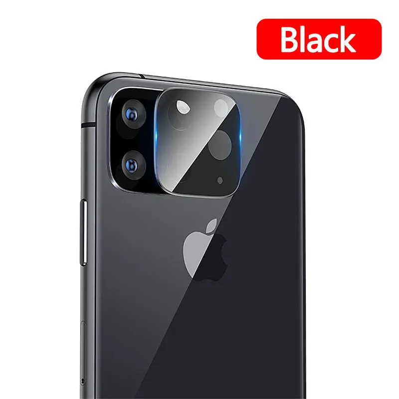 Защитная пленка Essager для задней камеры iPhone 11 Pro Max 0,3 мм, ультратонкая защитная пленка из закаленного стекла для телефона - Цвет: Black
