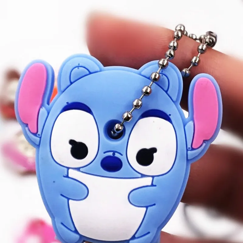 Cartoon Key Dust Cover Silicone Protective Cover for Key Wallets Chain Pendant