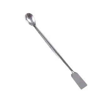 

200mm Stainless Steel Horn Spoon Medicinal Ladle With Spatula Home Household Handy Tools 1PC