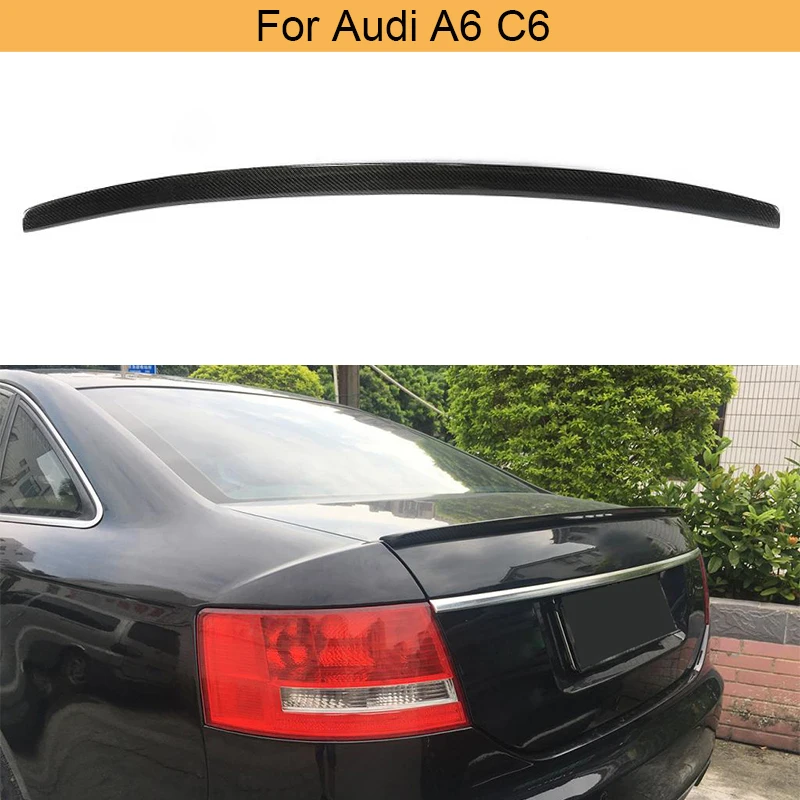 

Car Rear Trunk Boot Lip Wing Spoiler for Audi A6 C6 2005 - 2011 Rear Tail Trunk Spoiler Wing Carbon Fiber
