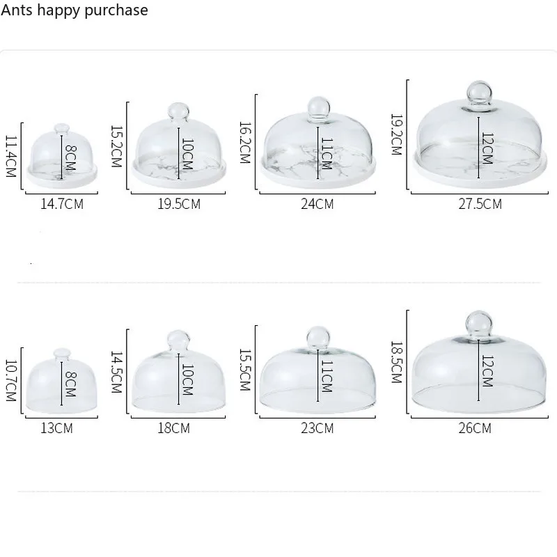 Керамическая круглая форма для кекса, стеклянная крышка, десертный поднос для закусок, подставка для десерта, поднос для фото, реквизит, попробуйте есть торт, подставка с крышкой