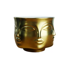 Цветочный горшок Малый суккулент сад дома лицо плантатор несколько Сторон украшение офиса современный Крытый кактус окно керамика