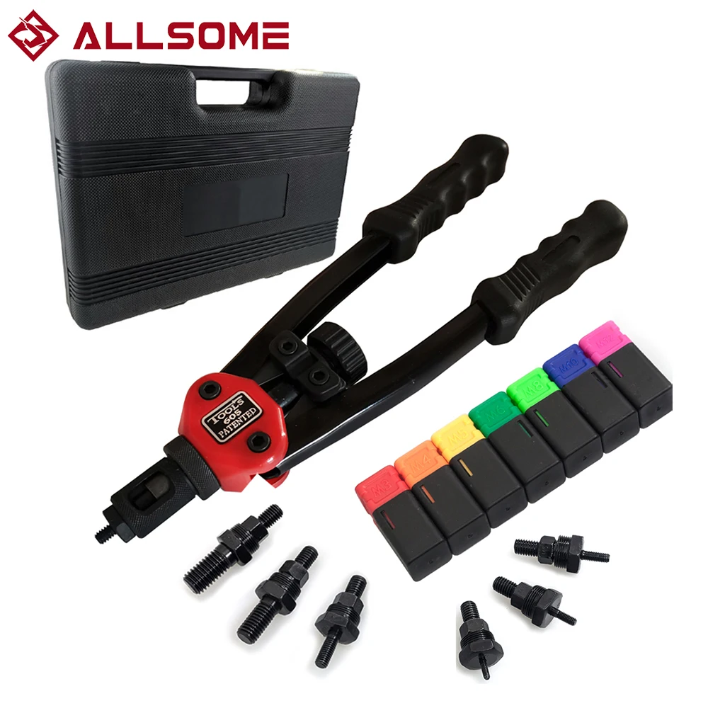 ALLSOME BT 605 Hand Rivet Nut Gun Insert threaded Mandrels Manual