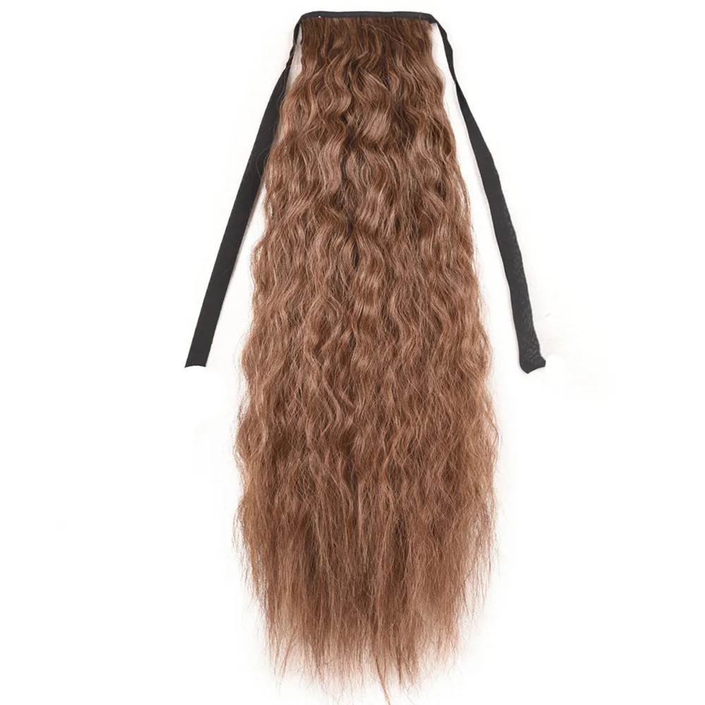 Salonchat, конский хвост, волосы для наращивания, 20 дюймов, Remy, обертывание вокруг хвоста, человеческие волосы, коричневые, черные волосы, конский хвост, человеческие волосы, кудрявый, кудрявый, конский хвост - Цвет: 2-30