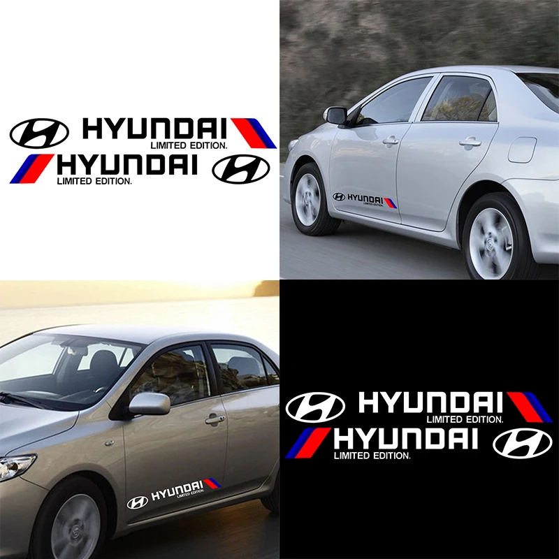 

2pcs Car Stickers Auto Decal Accessories for Hyundais Santa Fe Sonata Solaris Azera Creta I30 Ix25 Tucson IX35 Car Accessories