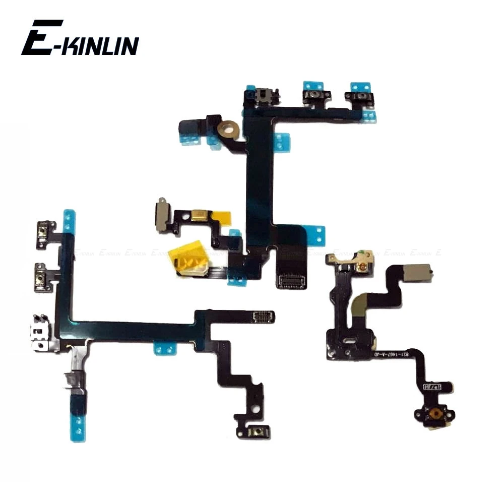 

Switch Power Button ON OFF Button Flex Cable Ribbon For iPhone 6 6S Plus 4 4S 5 5S 5C SE 2016 Mute Silence Volume Button Key