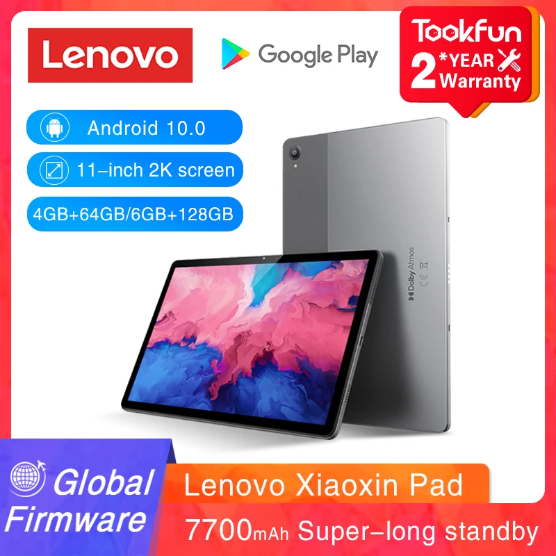 Новый Планшет Lenovo Xiaoxin Pad с глобальной прошивкой 11 дюймов 2K HD экран Android 10 Google Play DOLBY