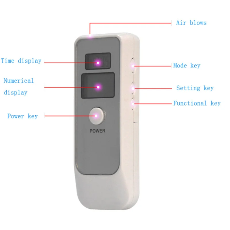 

Semiconductor alcohol sensor Alcohol Tester Digital Detector Breathalyzer Police Alcotester Backlig