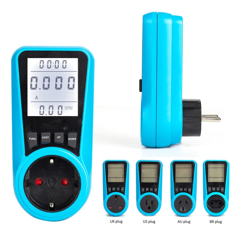 

EU US UK BR AU Plug Intelligent AC Power Meter Power Consumption Watt Energy Meter AC230VAC120V Electricity Analyzer Monitor