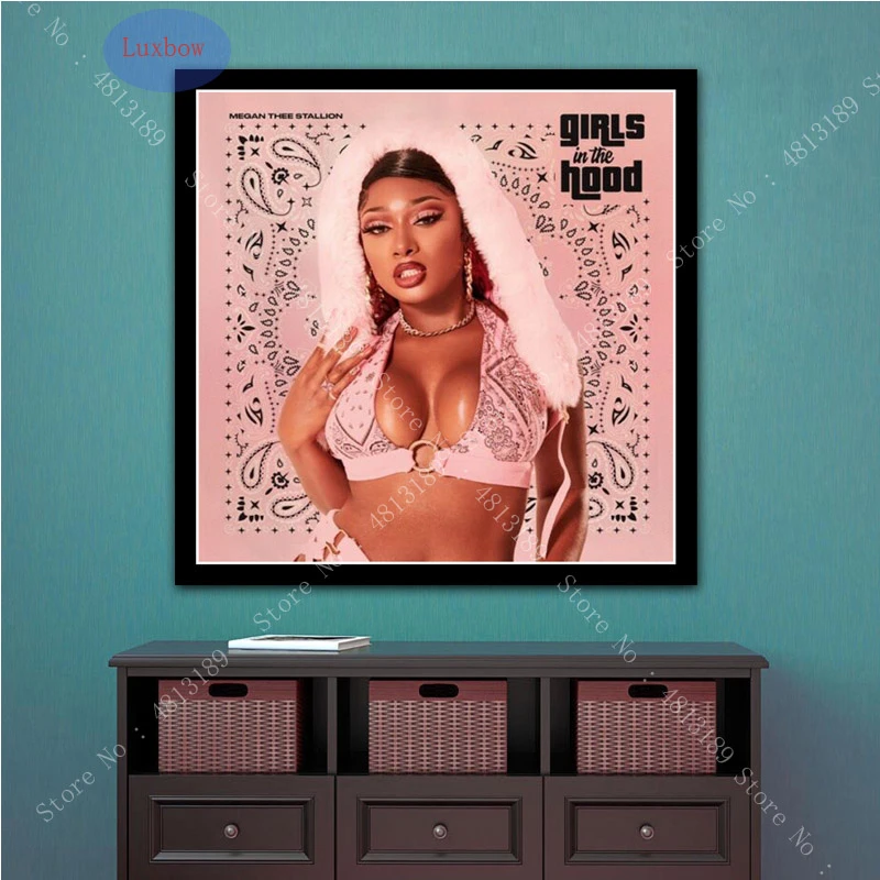 Megan Thee Stallion Fever Art Music Album Singer Star Oil Painting Poster Prints Canvas Wall Pictures For Living Room Home Decor Aliexpress Home Garden