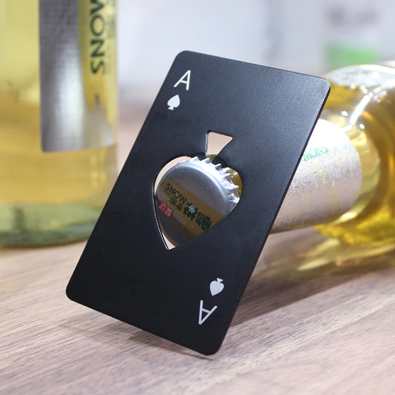 Apribottiglie per birra da Poker in vendita calda apribottiglie divertenti  personalizzati in acciaio di alta qualità di accessori per Bar picche -  AliExpress
