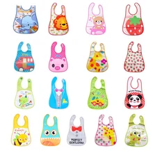 Baby Waterproof Bibs Cotton Feeding Smock Cartoon Cute Pattern Boys Girls Burp Cloths Infant Slobber Saliva Towel 0-3 Years