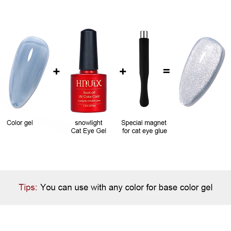 HNUIX 7.3ml 3D UV Clear Gel Dip Nail Art Gel Varnish Manicure Universal Wide New Color Phototherapy Cat Eye Gel Nail Polish