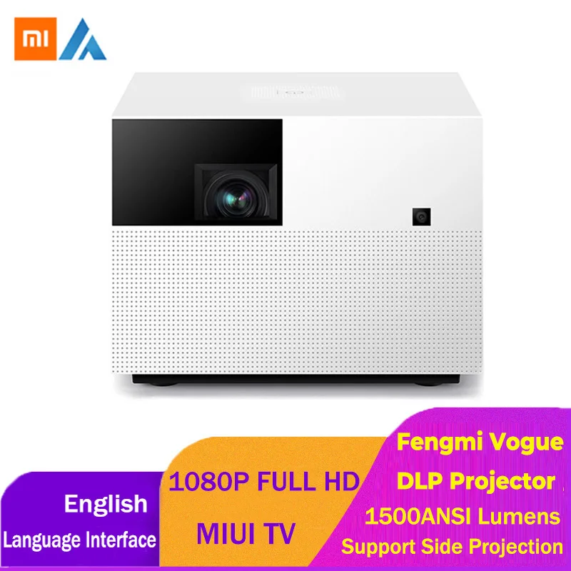 Xiaomi Fengmi Vogue DLP проектор 1500ANSI люмен 2 ГБ 32 MIUI TV Умный домашний кинотеатр Поддержка