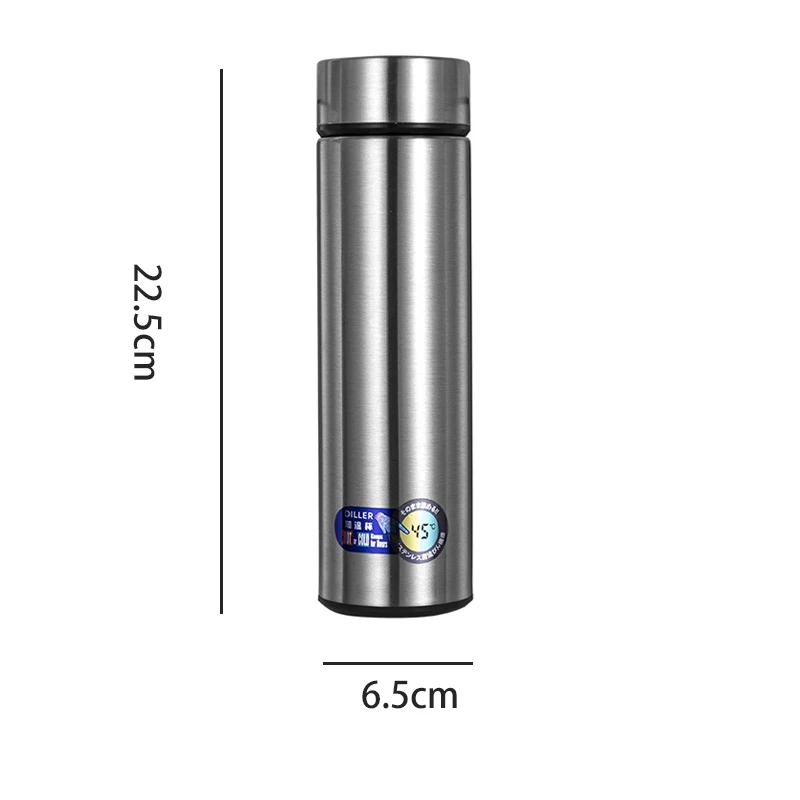 304 Термосы Из Нержавеющей Стали, умные Термокружки С ЖК-дисплеем и цифровым дисплеем, 12 часов изоляции, портативные бутылки для воды, 450 мл