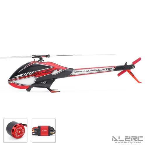 red combo version ALZRC-Devil 420 Быстрый FBL пульт дистанционного управления 3D причудливый вертолет набор игрушка - Цвет: red combo version