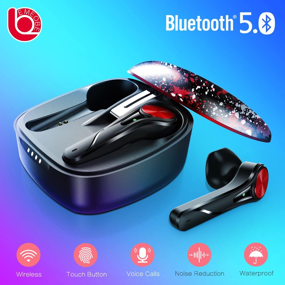 

New TWS Bluetooth Earphone 5.0 in ear mini Wireless Headsets Bass stereo Earbuds for iPhone Android Xiaomi