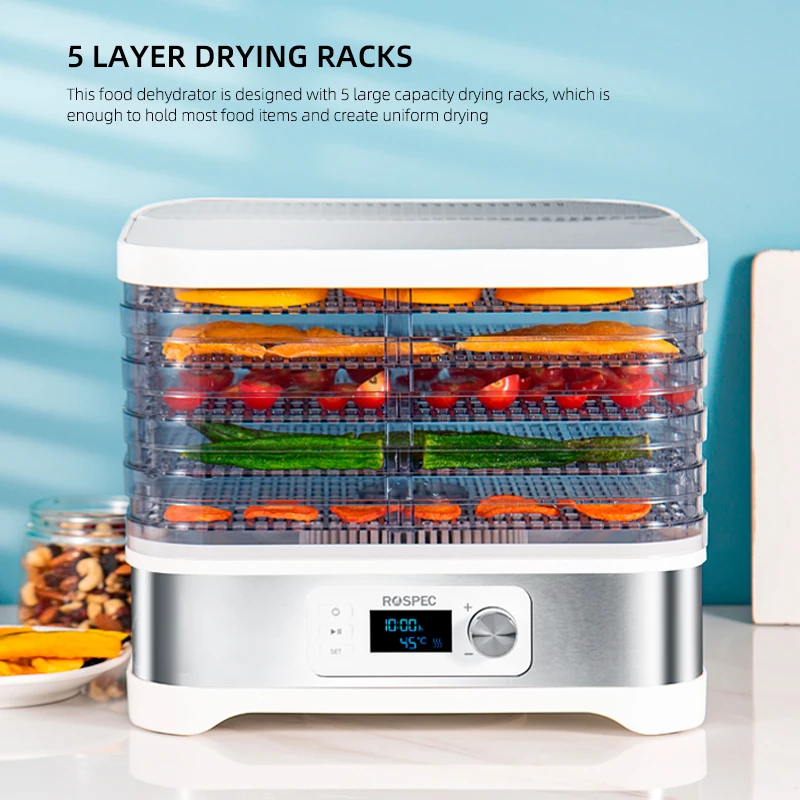 VIVOHOME Electric 400W 5 Trays Food Dehydrator Machine with Digital Timer and Temperature Control