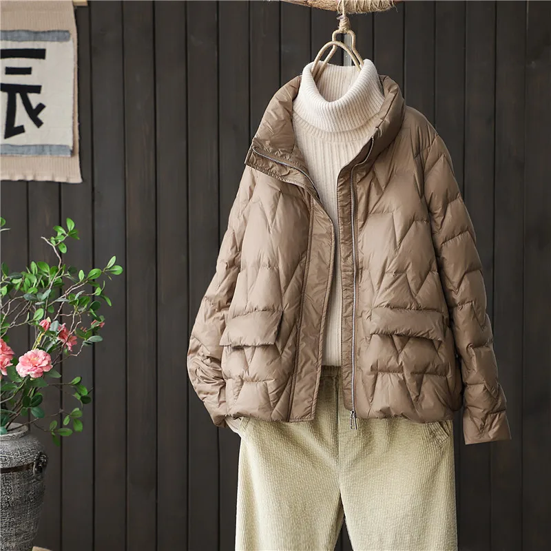 

New Women Down Jacket White Duck Jackets Winter Warm Coats Female Fashion Outwear