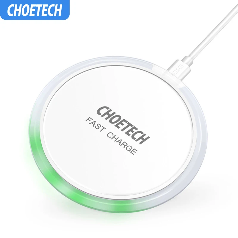 CHOETECH Беспроводное зарядное устройство 10 Вт для samsung Galaxy S9 S8 S7 Edge Qi USB Беспроводная