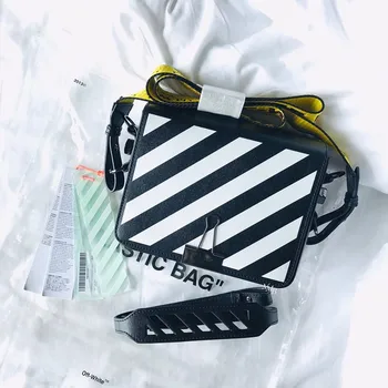 

2020 high quality leather handbag, fashion white striped shoulder bag Designer handbags, luxury crossbody bags for women