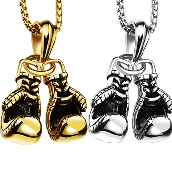 

2019 New Fashion Men Boys Mini Boxing Glove Necklace Fitness Boks Eldiveni Kolye Unisex Cool Pendant Free Shipping Colier Homme