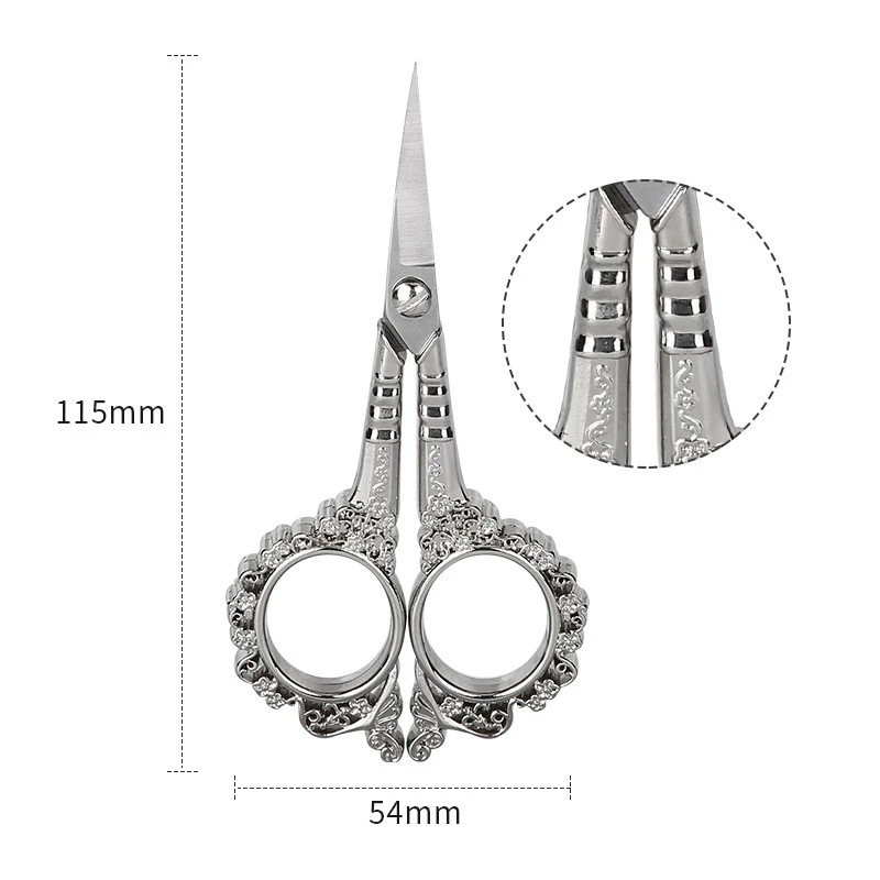 European Retro Carving Dressmaking Scissors sewing scissors tailor scissors sewing supplies Sewing Shears Antique Vintage Stainless Steel Scissors Tailor's Needlework