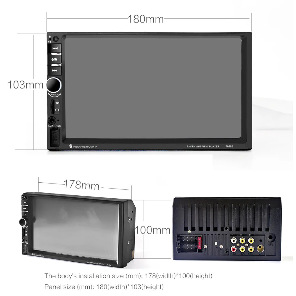 7 ''Hd Mp5 Fm передатчик Bluetooth модулятор сенсорный экран автомобиля стерео радио 2 Din Usb быстрое зарядное устройство автомобильные аксессуары# Zer
