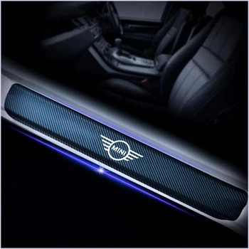 

4PCS Car Door Threshold Crash Strip Carbon Fiber Sticker For Mini Cooper R56 R60 F54 F55 F56 F60 Countryman Accessories