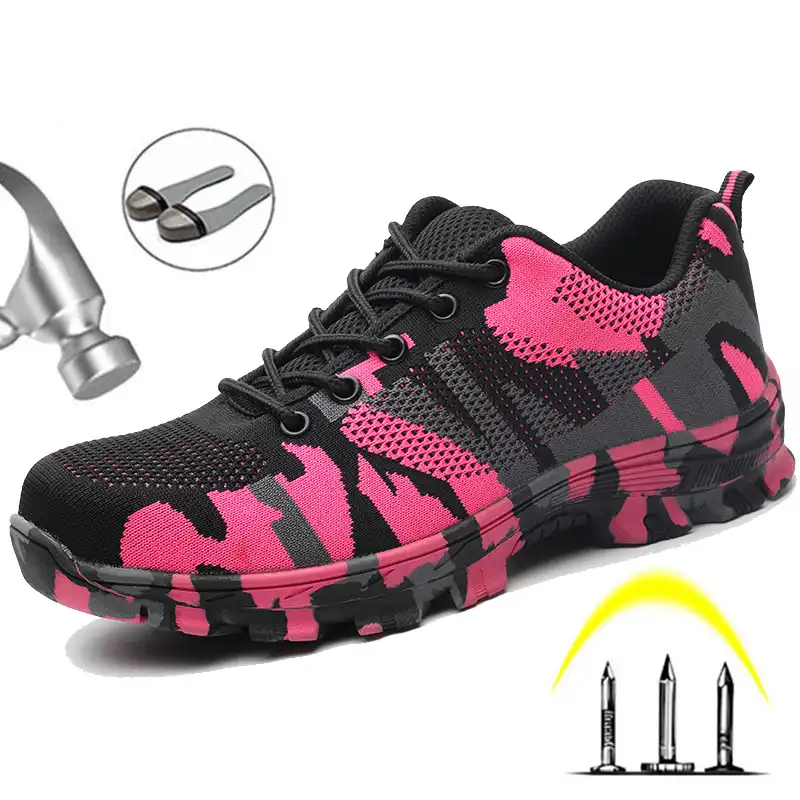 womens pink safety boots